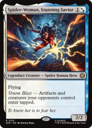 ◆予約◆【SPM】【ENG】【Foil】〈152-R〉《驚嘆の救い手、スパイダーウーマン/Spider-Woman, Stunning Savior》