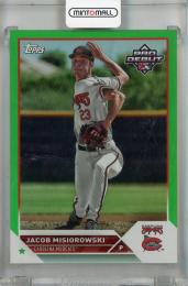 2023 Topps Pro Debut Jacob Misiorowski Green Foil #PD-72【01/99(ファーストナンバー)】 Carolina Mudcats