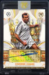2024-25 Topps Reverence UEFA Club Competitions Soccer #CLA-ZZ Zinédine Zidane Crowned Legend Autographs Orange【25/25】 Real Madrid Club de Fútbol