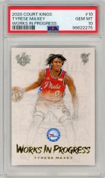 2020-21 Panini Court Kings Tyrese Maxey Works in Progress RC #10【PSA 10 GEM MT】