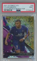 2021-22 Finest UCL Kylian Mbappe Gold Speckle Refractor #50【13/50】【PSA9】 Paris Saint-Germain