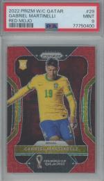 2022 Prizm World Cup Qatar  Gabriel Martinelli RC Red Mojo #29【16/99】【PSA9】 Brazil