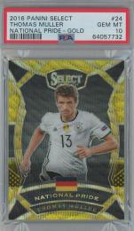 2016 Panini Select Thomas Muller National Pride-Gold【10/10】【PSA10】 Germany