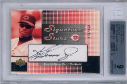2004 Upper Deck Signatures Stars Cincinnati Reds Ken Griffey Jr.  Autograph Black Ink BGS 9 273/450