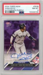 2024 TOPPS NOW Juan Soto Autograph-Purple #553B【22/25】【PSA8】 New York Yankees