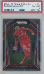 2020-21 Panini Prizm Premier League Takumi Minamino 【PSA8】 Liverpool FC