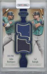 2026 TOPPS Tier One Dual Player Relics Blue / JULIO RODRIGUEZ & CAL RALEIGH(Seattle Mariners) 【38/99】