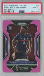 2022 Prizm World Cup Qatar  Aurelien Tchouameni RC Pink Prizm #97【PSA8】 France