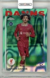 2024-25 Topps Chrome UEFA Club Competitions Soccer Hobby Jayden Danns #193 RC Aqua Lava Refractor【132/199】 Liverpool FC