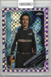 2021 TOPPS Chrome Formula 1 Purple Checker Flag #9 Fernando Alonso Alpine F1 Team 【022/199】