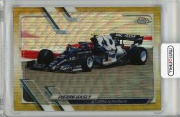 2021 TOPPS Chrome Formula 1 Gold Wave Refractors #108 F1 CARS Pierre Gasly Scuderia AlphaTauri 【31/50】