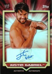 2011 TOPPS WWE Classic  Justin Gabriel Autograph