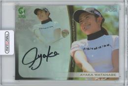 2021 EPOCH JLPGA 日本女子プロゴルフ協会 渡邉彩香 直筆サインカード ホロパラレル版 【13/29】