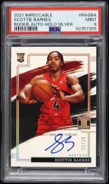 2021-22 Panini Impeccable Scottie Barnes #39 Rookie Autographs Holo Silver【22/25】【PSA MINT 9】 Toronto Raptors