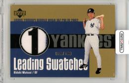 2003 Upper Deck Hideki Matsui Leading Swatches Gold *表面傷あり 【020/100】 New York Yankees