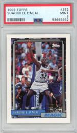 1992 TOPPS Shaquille O'Neal #362【PSA9】 Orlando Magic