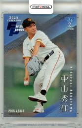 2025 BBM ベースボールカード 2NDバージョン 中山秀征 #FP07 始球式カード 銀紙版【101/200】 テレビタレント