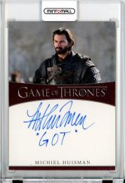 2021 Rittenhouse Game Of Thrones Iron Anniversary  Michiel Huisman as Daario Naharis Inscription Autograph GOT