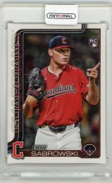 2025 TOPPS Update Series Erik Sabrowski Golden Mirror Variations #US284 Cleveland Guardians