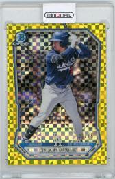 2026 BOWMAN Chrome Charles Davalan Yellow Geometric Refractor #BCP73【31/75】 Los Angeles Dodgers