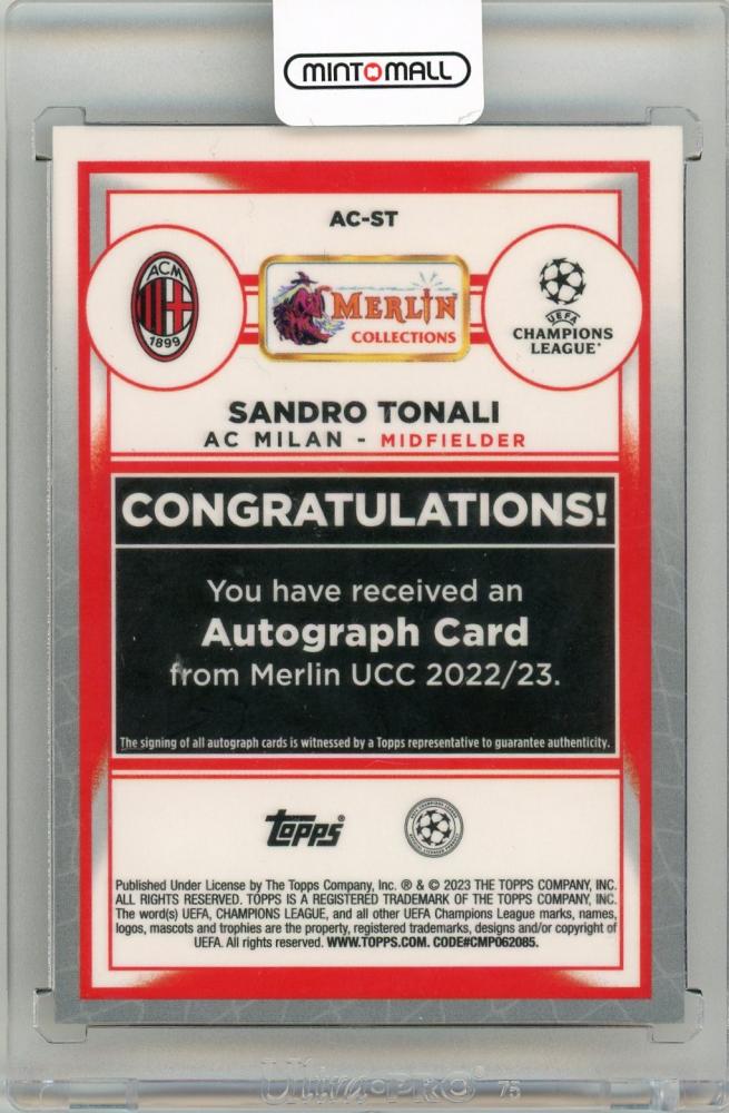 ミントモール / MINT 名古屋店 / 2023 Merlin Sandro Tonali Autograph card AC Milan
