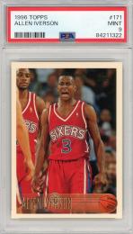 1996 TOPPS Allen Iverson #171【PSA9】 Philadelphia 76ers