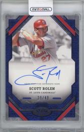 2025 TOPPS Tier One Tier One Autographs Blue Foil / SCOTT ROLEN(St. Louis Cardinals) 【39/49】