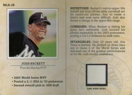 2004 Fleer Platinum Josh Beckett MLB Scouting Report Game Jersey #JB【065/250】 Florida Marlins