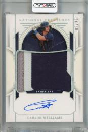 2024 Panini National Treasures Carson Williams Prospect Material Signatures Holo Silver #92 ※状態難【06/25】 Tampa Bay Rays