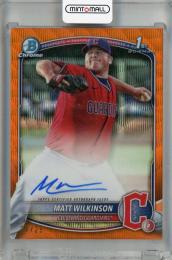 2025 Topps Bowman Matt Wilkinson Chrome Prospect Autographs Orange Wave Refractors #CPA-MW 1st ※初期傷あり【24/25】 Cleveland Guardians
