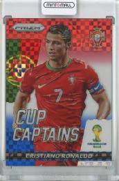 2014 Panini Prizm FIFA World Cup Brazil Cristiano Ronaldo Cup Captains/#5/Red White Blue Power Plaid Portugal