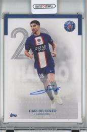 2022-23 Topps Paris Saint-Germain Team Set Carlos Soler Base Card Autograph Paris Saint-Germain