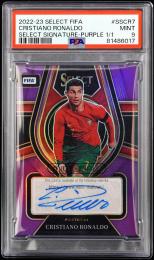 2022-23 Select FIFA #SSCR7 Cristiano Ronaldo Select Signatures Purple【1/1】【PSA MINT 9】 Portugal National Team