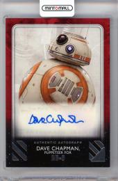 2020 TOPPS Star Wars Rise of Skywalker Series 2  Dave Chapman, puppeteer for BB-8 #A-DC Autograph Red 57/99