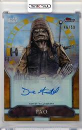 2018 TOPPS Finest Star Wars Rogue One  Derek Arnold as Pao #RA-DA Autograph 46/50