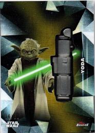 2018 TOPPS Finest Star Wars  Yoda Gold Parallels Lightsaber Hilt Medallion 16/50