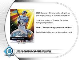 ◆予約◆MLB 2025 TOPPS BOWMAN CHROME BREAKER DELIGHT