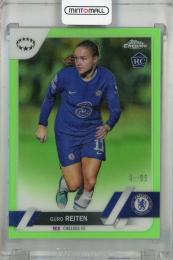 2022-23 Topps Chrome UEFA Women's Champions League Guro Reiten Neon Green Prism Refractors #88 RC【81/99】 Chelsea fc