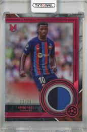2022-23 Topps Museum Collection Ansu Fati Meaningful Material Relics Ruby #MMRAF【23/25】 FC Barcelona
