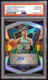 2020-21 Select #3 LaMelo Ball Rookie Signatures【19/249】【PSA GEM MT 10】