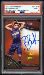 2015-16 Select #RSDB Devin Booker Rookie Signatures Prizms Copper【46/49】【PSA MINT 9】