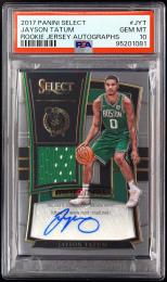 2017-18 Select #4 Jayson Tatum Rookie Jersey Autographs【26/199】【PSA GEM MT 10】