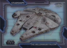 2024 Topps Chrome Star Wars “ The Millennium Falcon ” #S-1 The Millennium Falcon Starships Refractor《Near MINT》