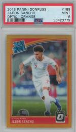 2018 Panini Donruss Jadon Sancho Optic-Orange #189【80/99】【PSA9】 England