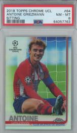2018 Topps Chrome UCL Antoine Griezmann Sitting #84【PSA8】 Atletico de Madrid