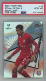 2020 Finest UCL Jamal Musiala RC Refractor #45【PSA10】 FC Bayern Munich
