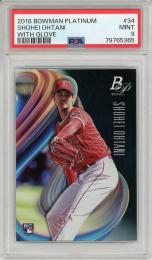 【ケースに若干スレあり】2018 TOPPS Bowman Platinum Shohei Ohtani #34 (RC)【PSA9 MINT】