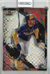 2024 Topps Finest Jackson Chourio Uncommon Checkerboard Refractor  Milwaukee Brewers