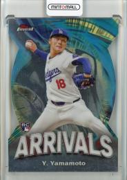 2024 Topps Finest Yoshinobu Yamamoto Arrivals Los Angeles Dodgers