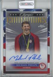 2024 Topps Chrome US Olympic and Paralympic Hopefuls Michael Phelps Olympic Champions Autographs/US Flag Refractors/#OCA-MP【75/76】 Swimming